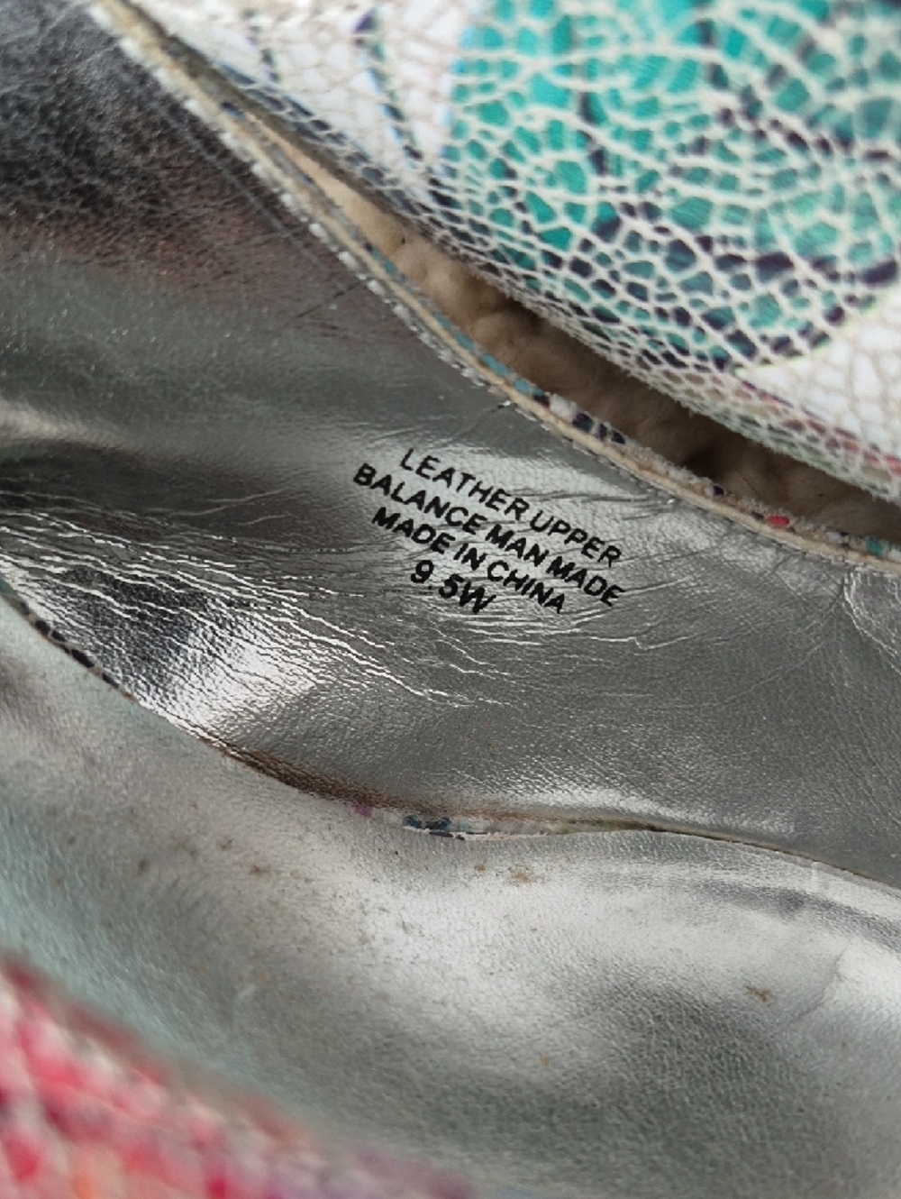 David Tate Mosaic Floral Slingback Pump Heels Multicolor Pastels 9.5 - Picture 11 of 16